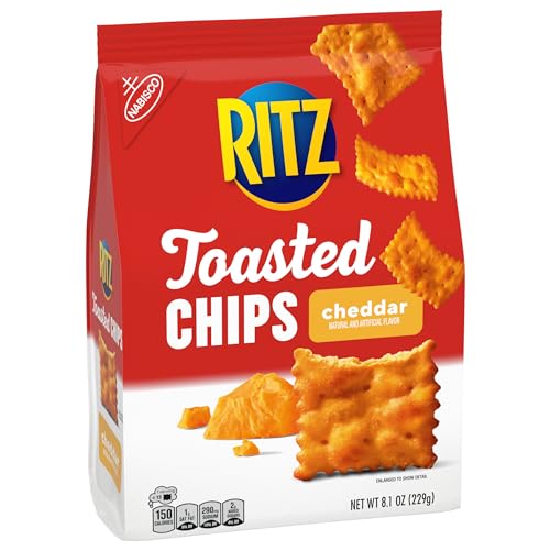 RITZ TOASTED CHIPS CHEDDAR CRACKERS, 8.1 OZ