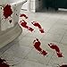 TEEHOME Bloody Footprints Floor Clings (42pcs - 8 Sheets) | Vampire Zombie Party Halloween Creepy Decorations Decals Stickers Supplies | Best Scare Halloween Decorations for Floor and Wall