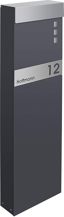 frabox Standbriefkasten Namur EXKLUSIV Edition Anthrazitgrau/Edelstahl