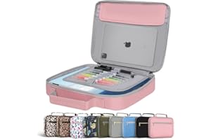 HAWGON Bible Cover for Women - Bible Case for Men Multi-Functional Stationery Organizer -Pencil Case Organizers - Bible Study Supplies for Home, Office, Travel - 11"x8"x2.5"(Pink)