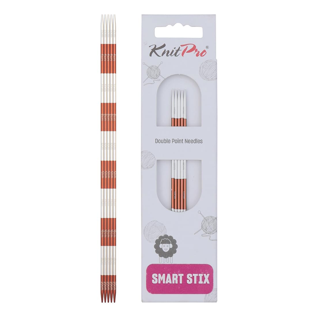 KnitPro Smartstix Double Pointed Needles 8" (20cm) | 2.25mm