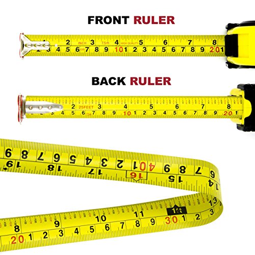 Measuring Tape Measure By Kutir EASY TO READ 25 Foot BOTH SIDE DUAL