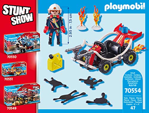 PLAYMOBIL Stuntshow 70554 Feuerwehrkart, Für Kinder von 4-10 Jahren – Bild 4