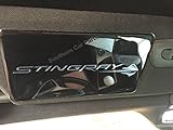 2014 2015 2016 2017 C7 Corvette Stingray Logo Airbag Visor Covers Decals Domed Gels by Southern Car Parts