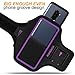 Galaxy S8+/S9+/S10+/S20+ Armband,RUNBACH Sweatproof Running Exercise Gym Bag with Key Holder and Card Slot for Samsung Galaxy Phones(Purple)