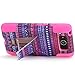 2items Combo: Stylus Pen + [Dual Layer] [Impact Resistance] [KickStand] Hybrid Armor Case for Motorola DROID Ultra XT1080 MOTOROLA DROID MAXX XT1080M (Purple Tribal Aztec)