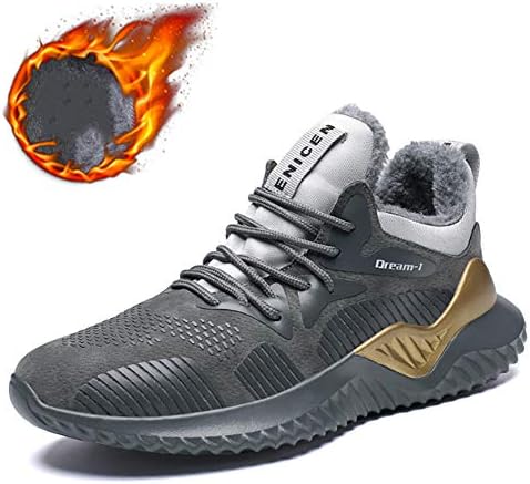 CYL Corporation Men's Sneakers, Plus Velvet Warm Casual Shoes, Non-slip Wearable Men's Shoes, Suitable for Running, Fitness, Large Size Men's Shoes