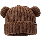 Crochet Hats Bear Beanie with Ears Hat Cute Warm Cozy Winter Slouchy Panda Animal Hats Smokey The Bear Hat