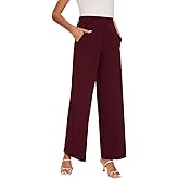 NuNu Yong Wide Leg Dress Pants High Waisted Trousers Business Casual Work Pants with Pockets Women's Slacks for Office
