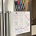 mcSquares Stickies Dry Erase Calendar with to Do List - Sticks to Stainless Steel (Any Smooth Surface) - 12 inch Square Monthly Wipe Off Whiteboard for Refrigerator, Mirror, Desk, Door, and Glass