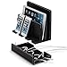 G.U.S. Multi-Device Charging Station Dock & Organizer - Multiple Finishes Available. for Laptops, Tablets, and Phones - Strong Build, Black Leatherette with 4-Port USB Power Strip