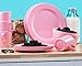 Francois et Mimi 16 Piece Melamine Dinnerware Set (Pink)