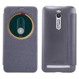 Asus Zenfone 2 Case,Leevin(TM) Premium Smart Wake Up Leather Cover Frosted Hard Case for Asus Zenfone 2 (ZE550ML/ZE551ML) 5.5'' Inch (Smart Leather Black)