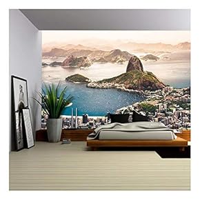 Sugarloaf Mountain in Rio De Janeiro, Brazil - Removable Wall Mural | Self-Adhesive Large Wallpaper - 66x96 inches