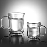 ecooe Double Wall 120ml Espresso Glass Cups Set of 2 Borosilicate view 5