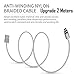 Magnetic Micro Mini 2 Cable, iKNOWTECH Extra Long 6.5 Feet/2M Android Version LED Display USB Sync & Charge Cable for Samsung Galaxy S4 S5 S6 S7 Edge Plus, HTC, LG, Tablet &Other devices (6.5 Feet/2M)