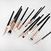 Vovotrade 12Pcs Cosmetic Brush Makeup Brush Sets Kits Tools (Black)