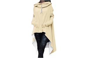 AIHIHE Women's Irregular Hem Long Hoodies Plus Size Casual Baggy Pullover Tops 2023 Fall Fashion Tunic Blouse