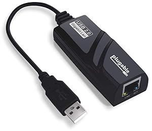 Plugable USB 2.0 To Gigabit Ethernet Adapter, Fast And Reliable Gigabit Connection, Compatible With Windows, Chromebook, Linux