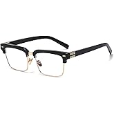 SUNBSR Fashion Square Glasses for Women Men Classic Half Frame Blue Light Blocking Glasses Computer Eyeglasses