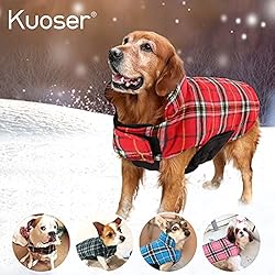 Kuoser Warm Dog Coat, Reversible Dog Jacket