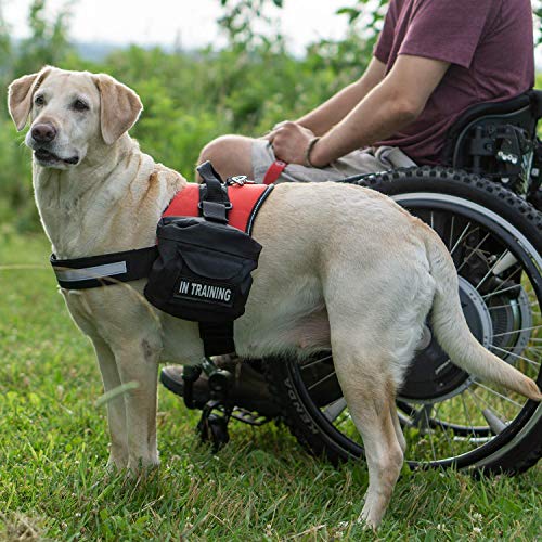 Industrial Puppy Service Dog in Training Vest Harness Saddle Bags with