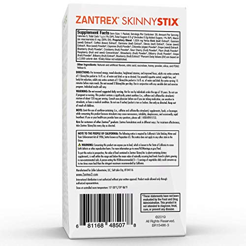 Zantrex SkinnyStix, Tangy Tangerine, 30 Count