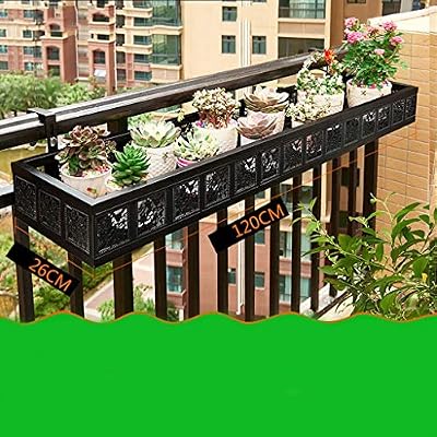 Puesto de plantas Soporte de flores de barandilla de hierro ...