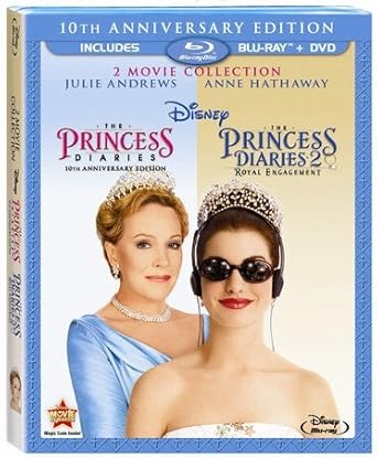 Amazon Com The Princess Diaries 10th Anniversary Collection The Princess Diaries The Princess Diaries 2 Royal Engagement Blu Ray Dvd Combo Pack In Blu Ray Packaging Anne Hathaway Heather Matarazzo Julie Andrews Hector