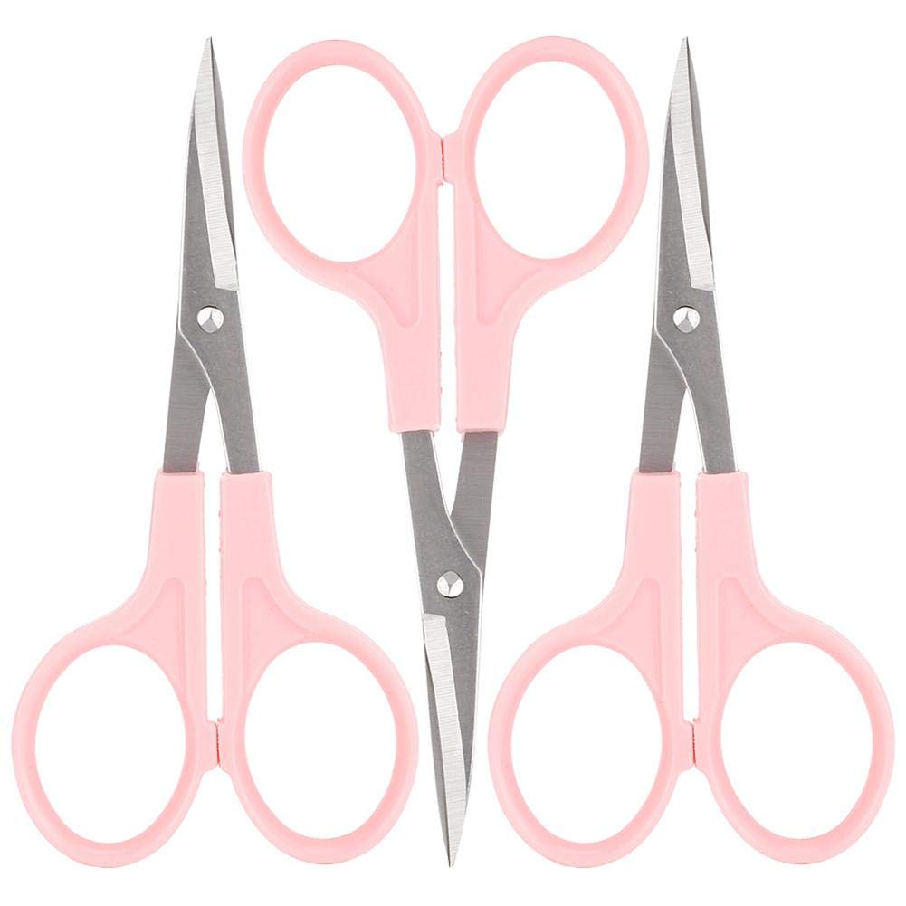 3pcs Small Embroidery Scissors, Curved Tip Sewing Shears for Crafting, Dressmaking, Fabric, Home, Office