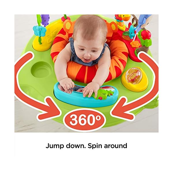 Fisher-Price-CHM91-Roaring-Rainforest-Jumperoo-New-Born-Baby-Activity-Centre-with-Music-and-Lights Fisher-Price Roarin' Rainforest Jumperoo - Infant Activity Center with Music, Lights & Sounds - 360° Play - Colourful…