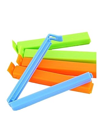Primelife 18Pc Seal Clips 3 Different Size Plastic Food Snack Bag Pouch Clip Sealer for Keeping Food Fresh for Home Kitchen Camping (Multi Color) - Made in India