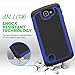 Case for LG Optimus Zone 3, Drop Protection Hybrid Dual Layer Armor Case Deep Blue