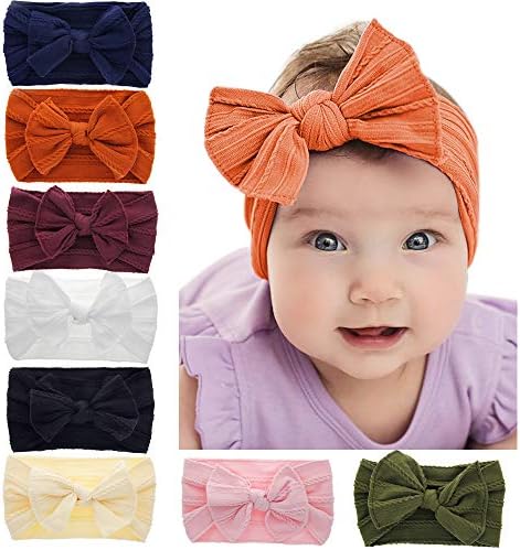 Baby Headbands Turban Knotted,Newborn Infant Toddler Hairbands and Bows Child Hair Accessories