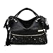 Qianle Fashion Sexy Leopard Print/ Black Bag Paillette Shoulder Bags Handbags for Women Leopard