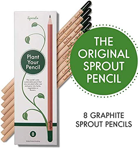 Ecological Seed Srouting Pencil a Box of 8 Sticks Pencil,Natural Wood Perfect Gift about Eco-friendly Ideas