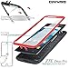 COVRWARE [Aegis Series] case Compatible with ZTE ZMAX PRO/ZTE Carry, with Built-in [Screen Protector] Heavy Duty Full-Body Rugged Holster Armor Case [Belt Swivel Clip][Kickstand], Red