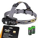 Fenix HL55 900 Lumen CREE XM-L2 T6 LED Headlamp with 2 X EdisonBright CR123A Lithium batteries