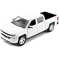 Motormax 2017 Chevy Silverado 1500 LT Z71 Crew Cab Pickup Truck 1/24 Scale Diecast Model Car White