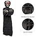 On'h Animated Halloween Skeleton Ghost Decorations 3.6 Feet Halloween Party Hanging Grim Reaper Skull with Sound and Glowing Red Eyes – Dark Grey