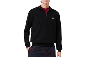 Lacoste Mens Non-Brushed Fleece Quarter ZipSweatshirt
