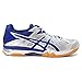 ASICS Women's Gel Tactic Volleyball Shoe, Silver/Royal/White, 8 M US