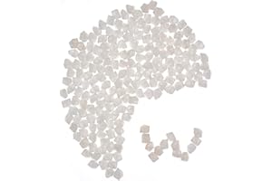 QTTLLI 200Pcs Glow Pebbles Mini Size Diamond Shape Glow in The Dark Decorative Stones Rocks for Garden Flower Pot Fish Tank, White