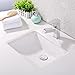 KES cUPC Bathroom Rectangular Porcelain Undermount Sink White Undercounter Sink for Lavatory Vanity Cabinet Contemporary Style with Overflow, BUS110