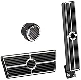 NEW BILLET SPECIALTIES BLACK ANODIZED 55-57 CHEVY PEDAL KIT FOR AUTOMATIC TRANSMISSIONS & NON-POWER BRAKES INCLUDING OEM-STYLE FLOOR MOUNT GAS PEDAL ASSEMBLY, BRAKE PEDAL PAD, AND ROUND DIMMER SWITCH COVER FOR TRI-5 1955 1956 1957 CHEVY BEL AIR 150 210 NOMAD DEL RAY SEDAN DELIVERY