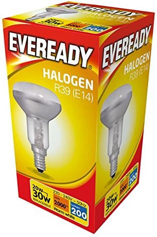 5 x 20w (30w) E14 SES Small Edison Screw R39 ECO Halogen (Eveready S11883) [240v]