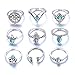Malloom 9PCS/Set Women Bohemian Vintage Stack Rings Above Knuckle Rings Set