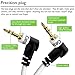 2ft 3.5mm Right Angle Cable, GearIT Pro Series Premium Gold Plated 2 Feet 3.5mm Right Angle Auxiliary Audio Stereo Male to Male Cable for Headphones, Car Stereo, iPods, iPhone, Black
