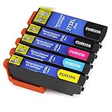 PUREINK Ink cartridge Replacement for 273 273XL,High Yield 1 Set(1 Black 1 Photo Black 1 Cyan 1 Magenta 1 Yellow), Work with Expression XP-810 XP-820 XP-800 XP-600 XP-610 XP-620 XP-520