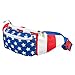 Juvale American Flag Fanny Pack for Women and Men, Patriotic USA Crossbody Bag with Adjustable Waist Belt Straps for 4th of July (15 x 5 x 3 In)